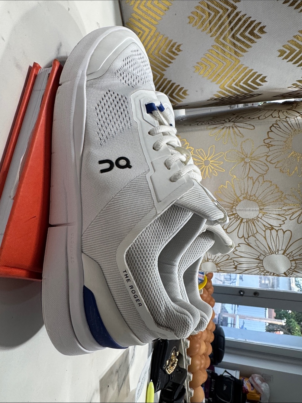 On Running The Roger White Sneakers with Blue Lace Details - Picture 8 of 14